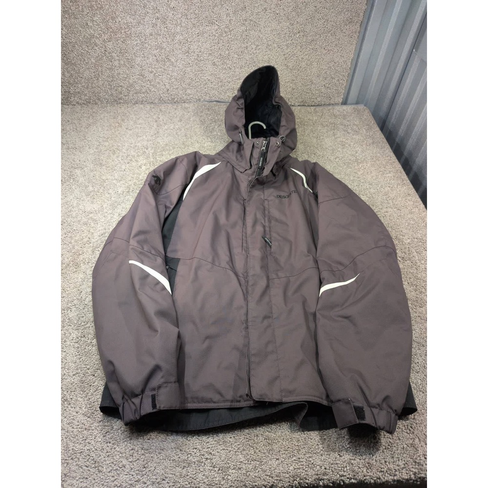 Descente D310 Functional Sportsystem Ski Jacket Mens XL Brown Black Hooded Tech